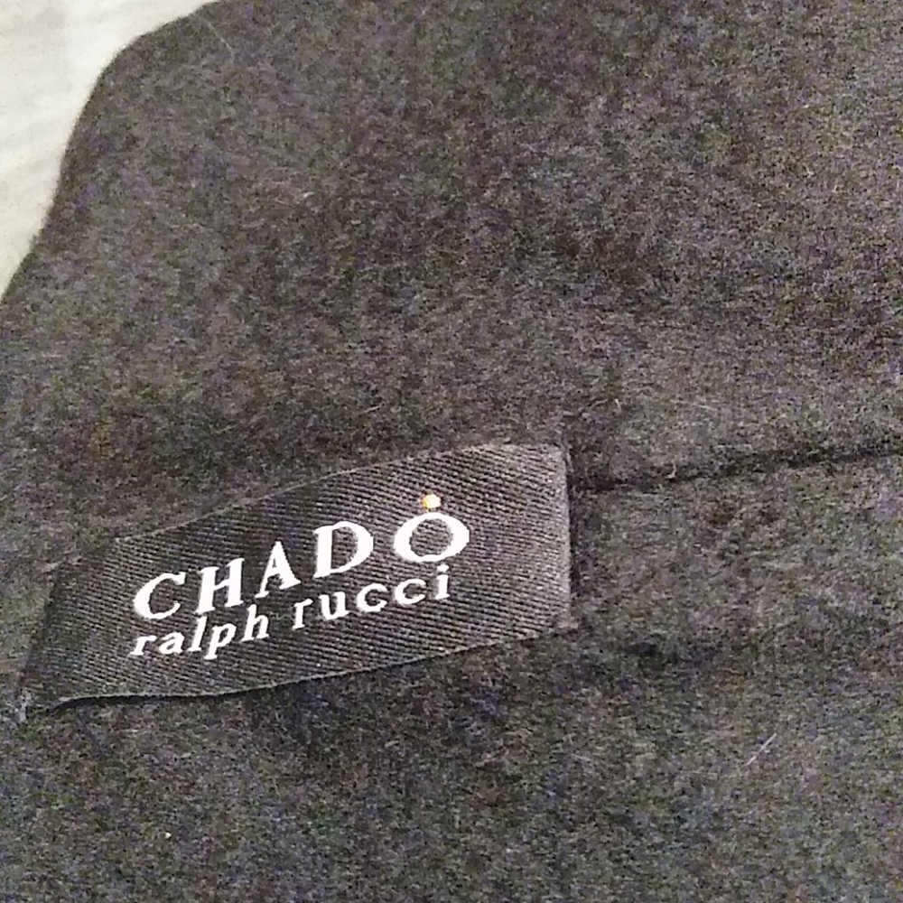 Chado Ralph Rucci black cashmere scarf